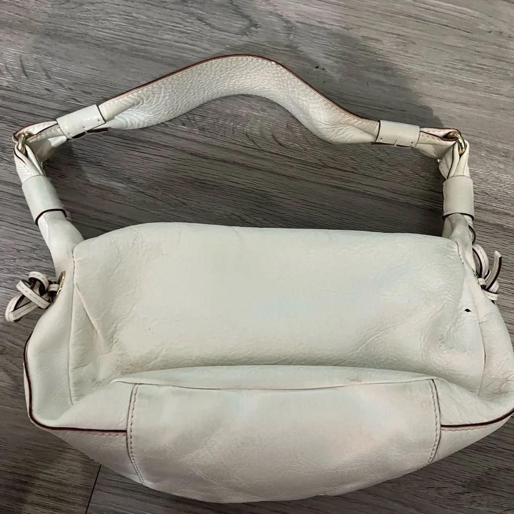 Y2K KATE SPADE White Leather Shoulder Bag